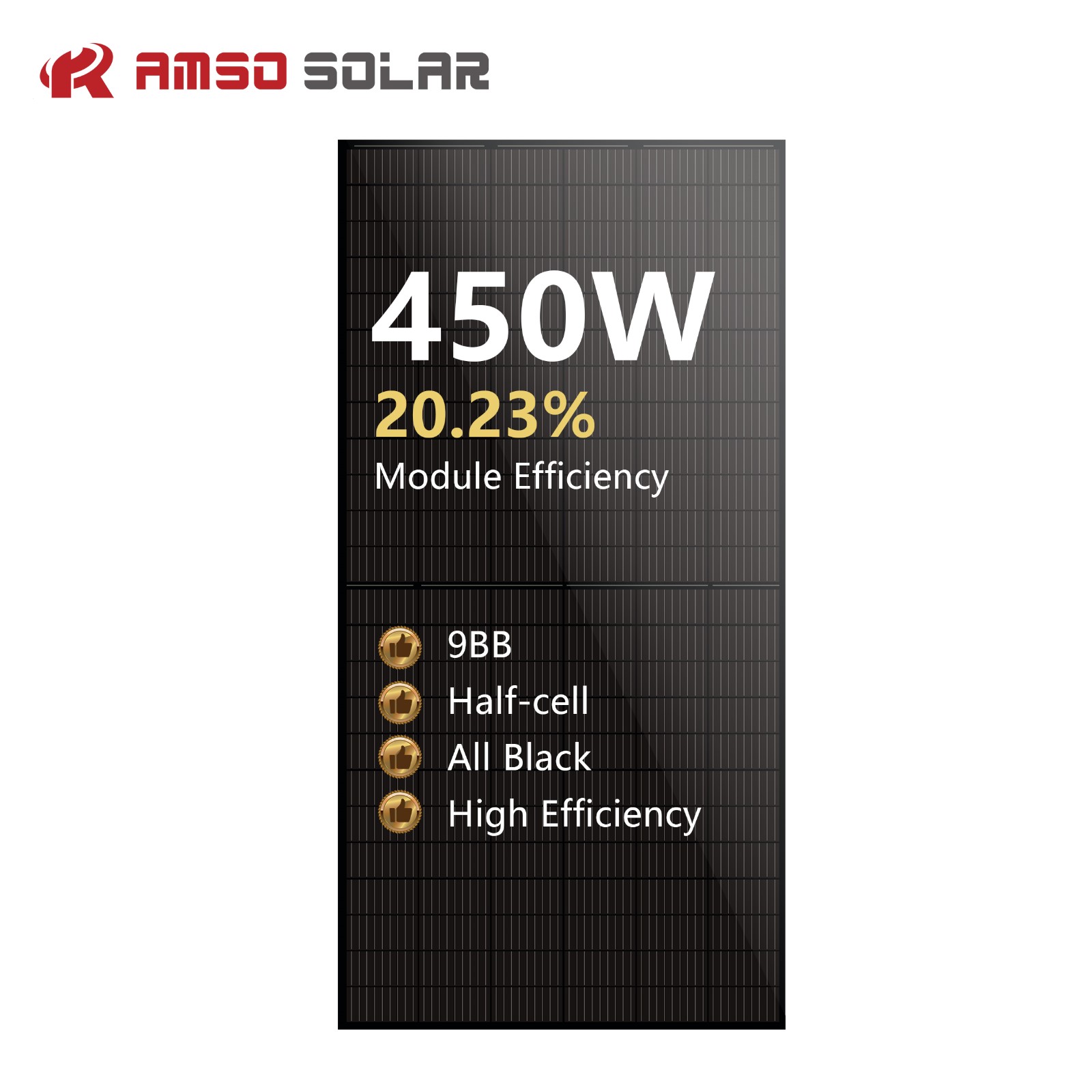 9BB 144 half cell mono solar panel 425w-450w - Image 3