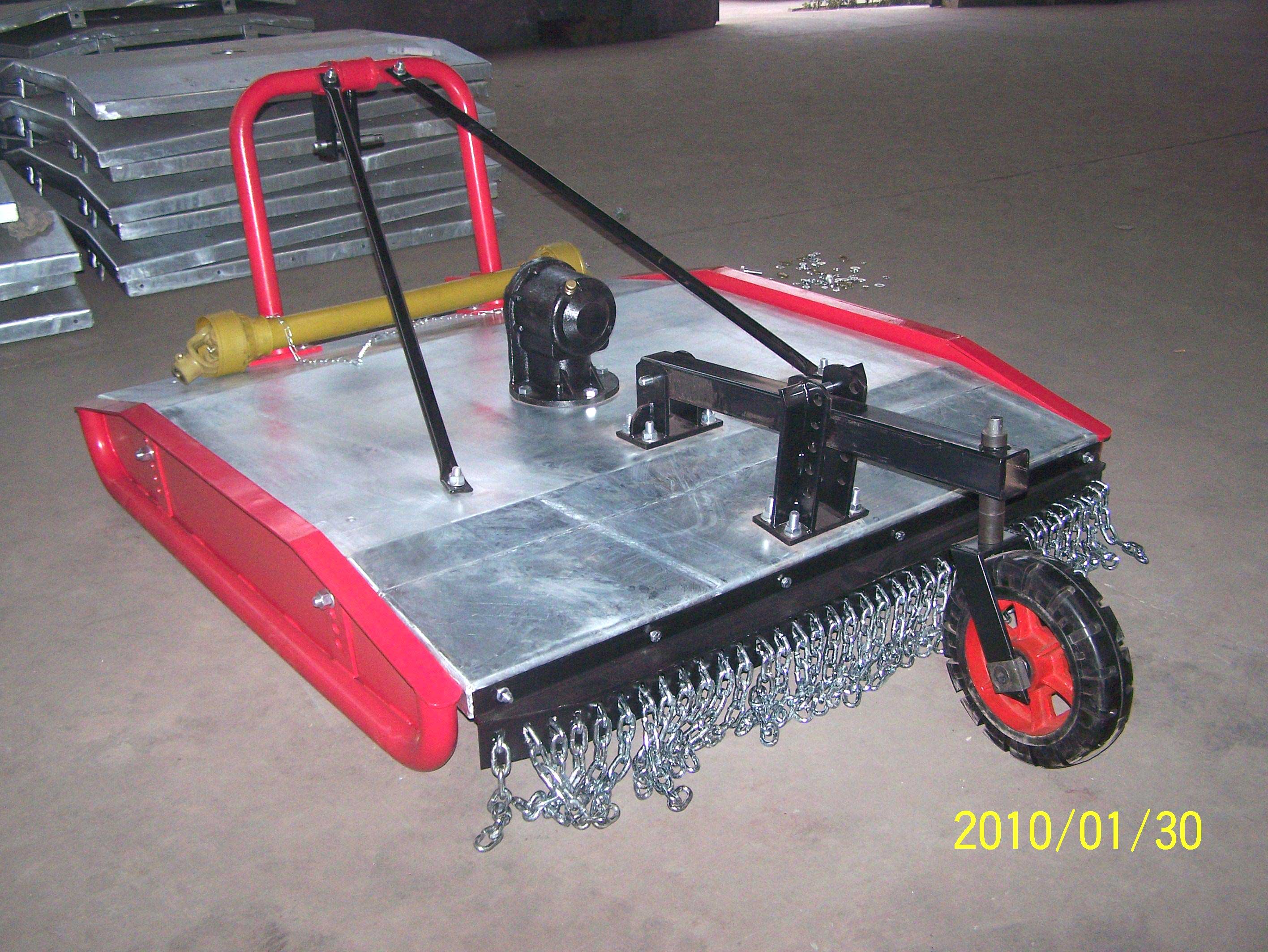 Mechanical components of the 9G mower including PTO shaft and gearbox
