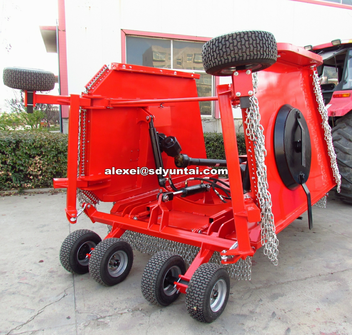 9GY-4.5 Winged Rotary Mower side view showing multi-wheel system