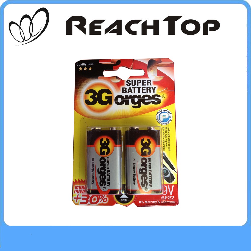 9V 6F22 / 6LR61 Dry Battery Aluminum Foil Jacket Blister Card packing - Image 3