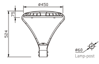 LED Garden Lamp with Aluminum Housing