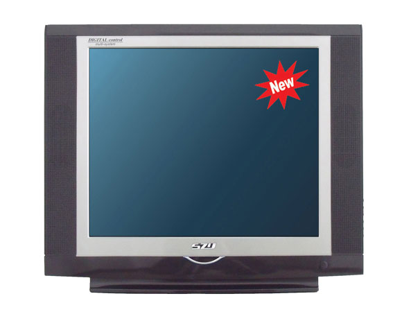 CRT Television with Integrated Speakers