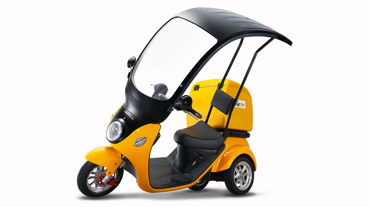 A30 2000W 3 Wheel Electric Scooter Balance Delivery Motorcycle with Roof - Image 2