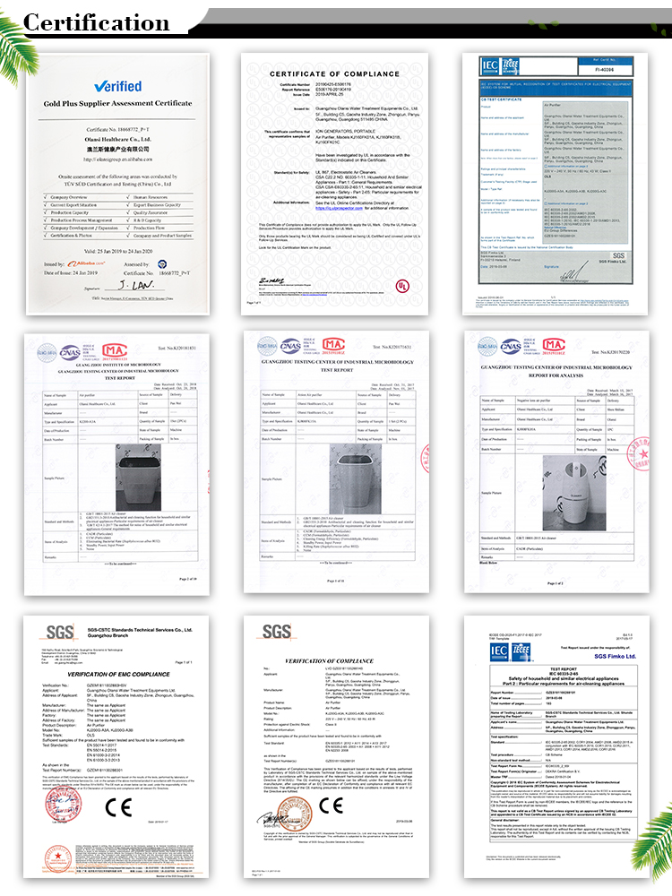 Product certifications and compliance documents