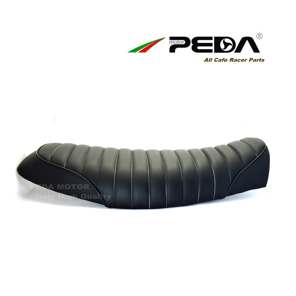A7 New BLACK Brat Long-Flat Cafe Racer Seat Retro Locomotive Refit Motorcycle Seat Leather - Image 2