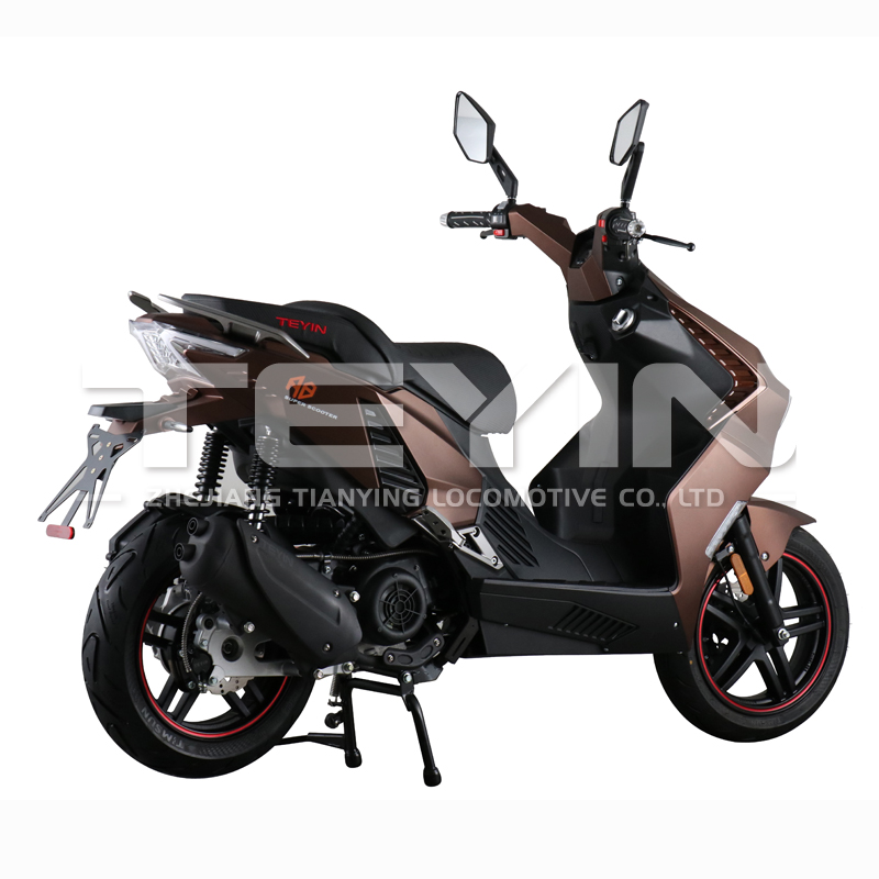 Detailed view of the scooter body and seating