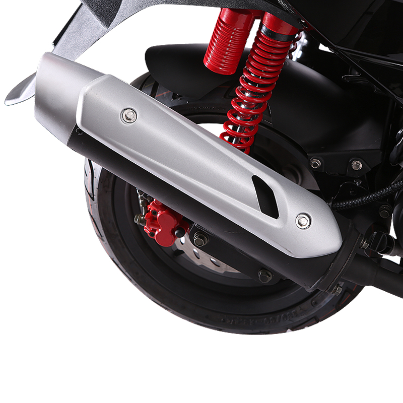 Exhaust system and rear suspension detail