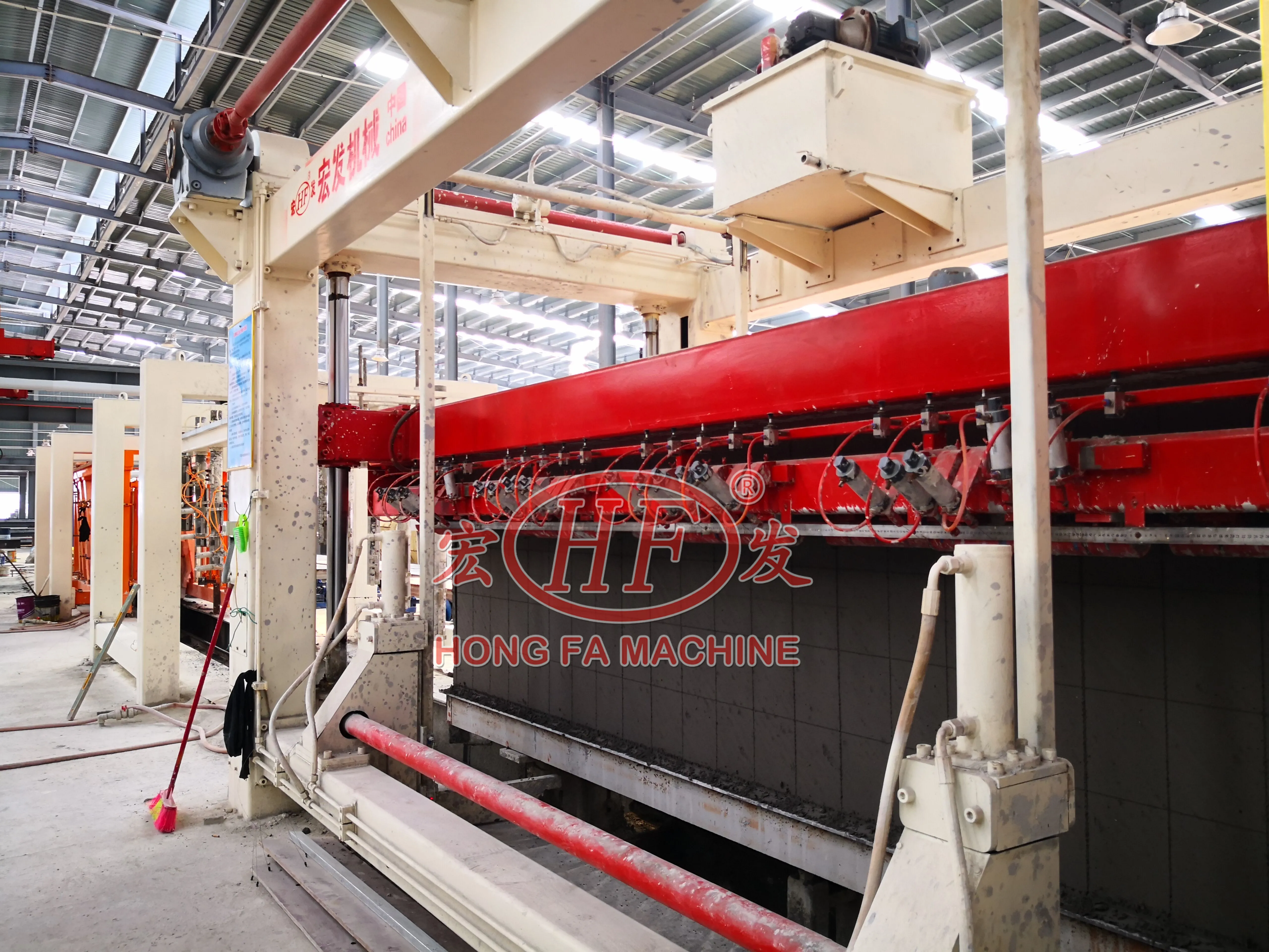 Automated AAC block production line overview