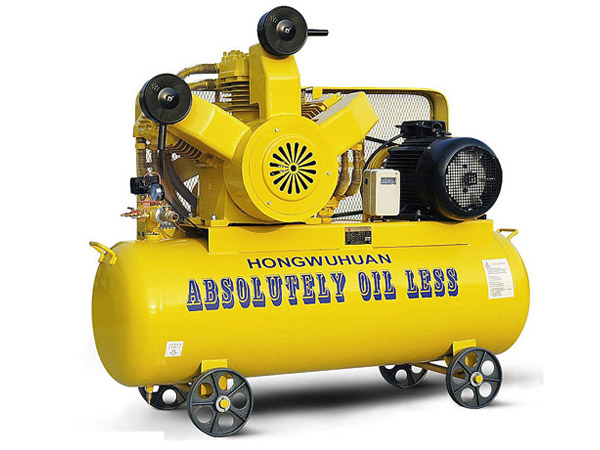 Oil-Less Air Compressor with Twin-Cylinder Pump