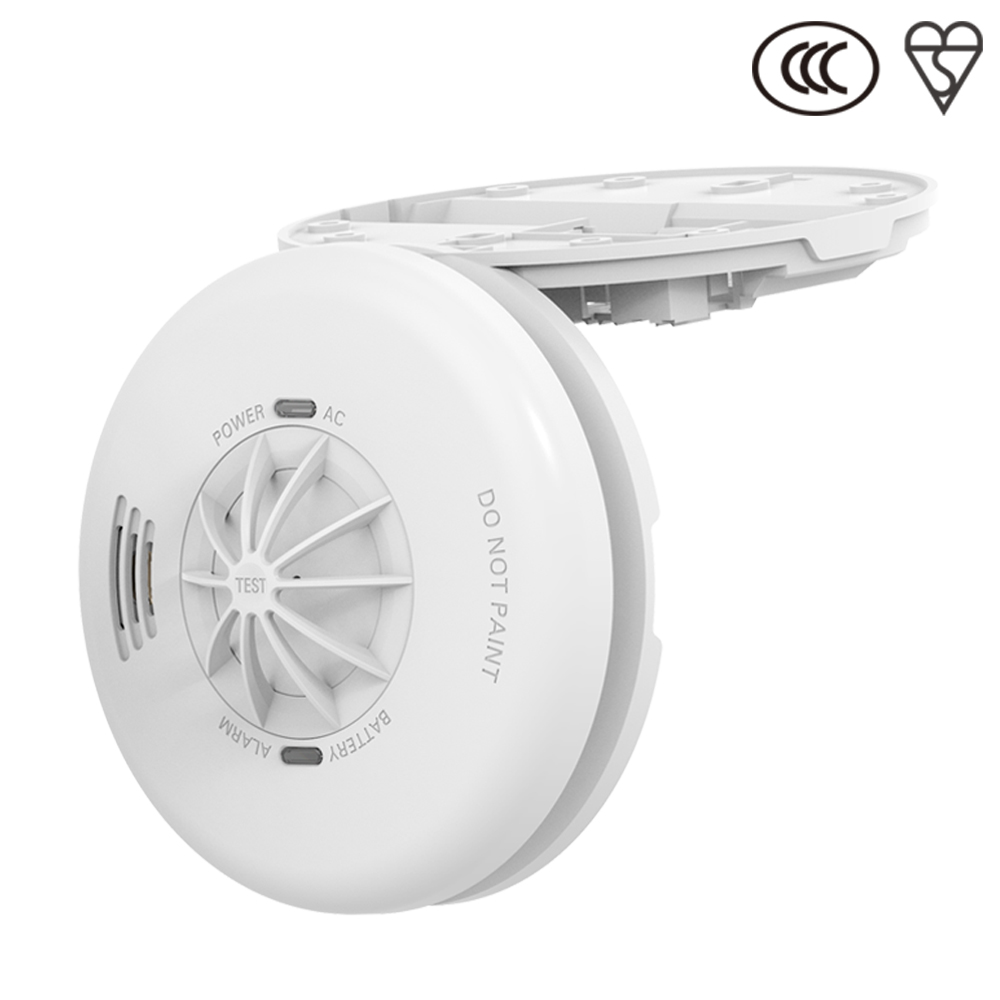 AC 220V main power DC 9V backup battery with wired(wireless) interconnection heat alarm - Image 3