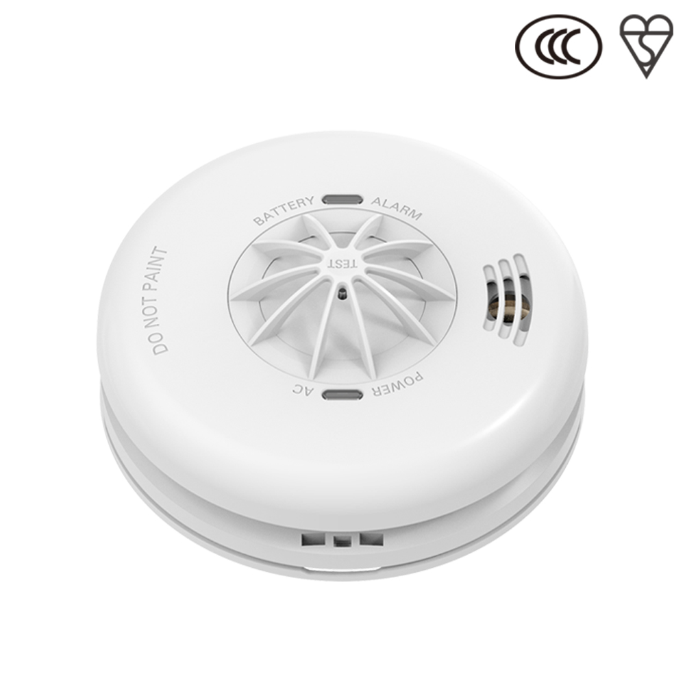 AC 220V main power DC 9V backup battery with wired(wireless) interconnection heat alarm - Image 2