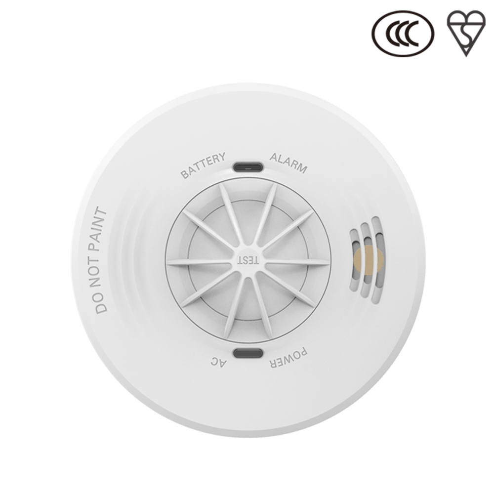 AC 220V main power DC 9V backup battery with wired(wireless) interconnection heat alarm - Image 2