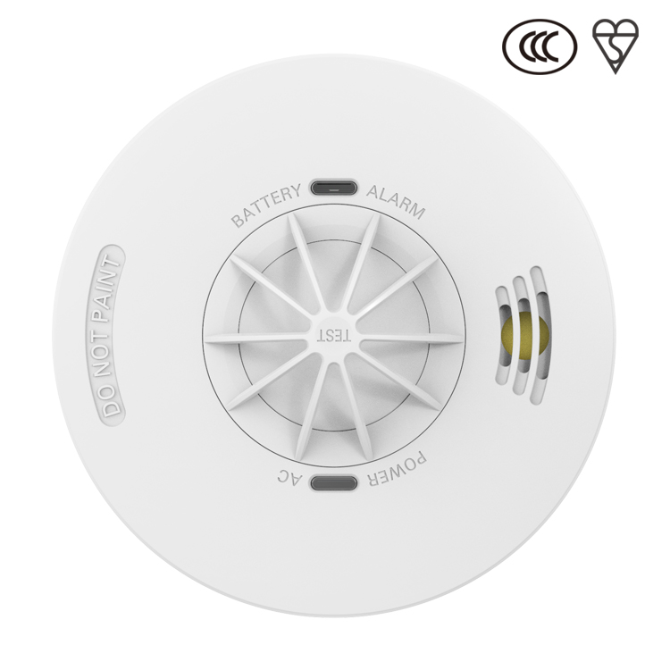 AC 220V main power DC 9V backup battery with wired(wireless) interconnection heat alarm - Image 3