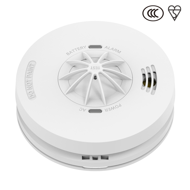 AC 220V main power DC 9V backup battery with wired(wireless) interconnection heat alarm - Image 2