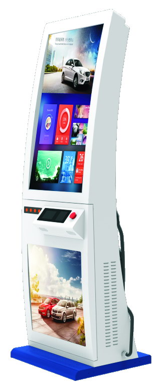 7/14 kW AC Electric Vehicle Charging Station with Advertising Display