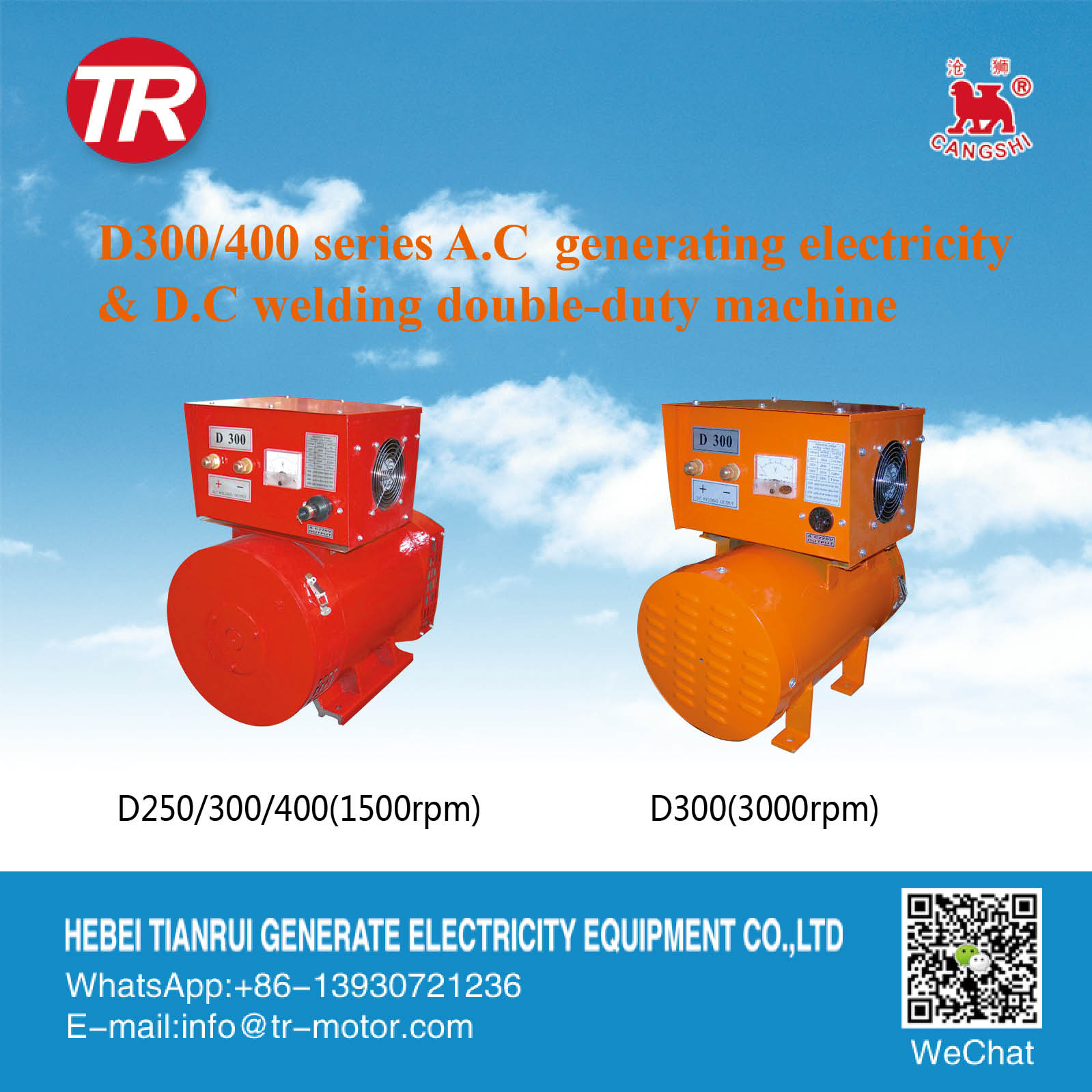 AC Electric Power and DC Welding Generator