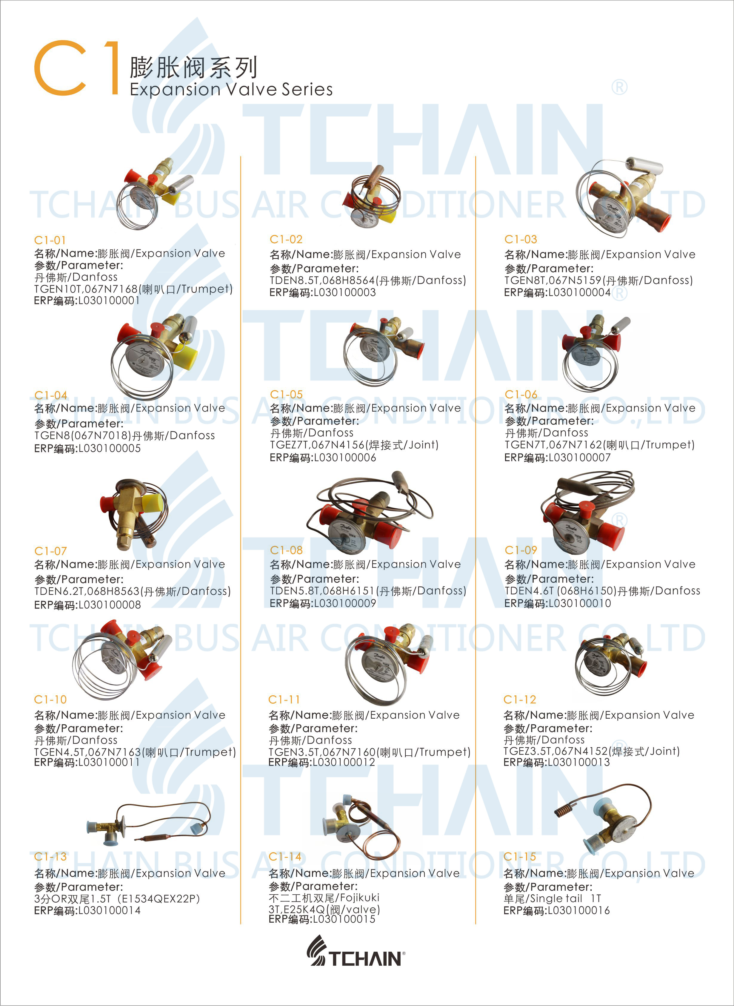 Bus A/C Expansion Valve with Filter Drier