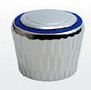 Chrome-Plated Faucet Handle with Blue Accent