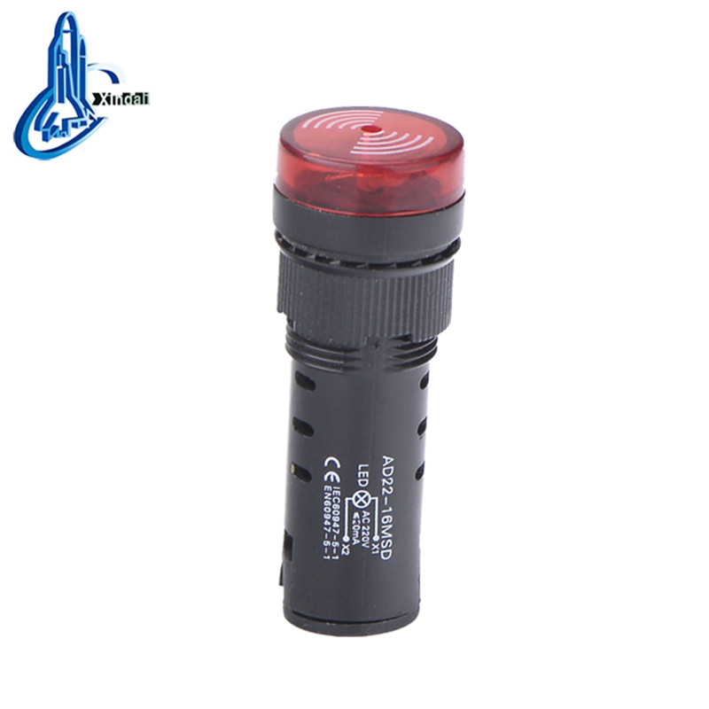 Mini Red LED Indicator Light with Buzzer