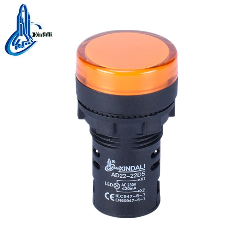 AD22-22DS Yellow LED Indicator Lamp