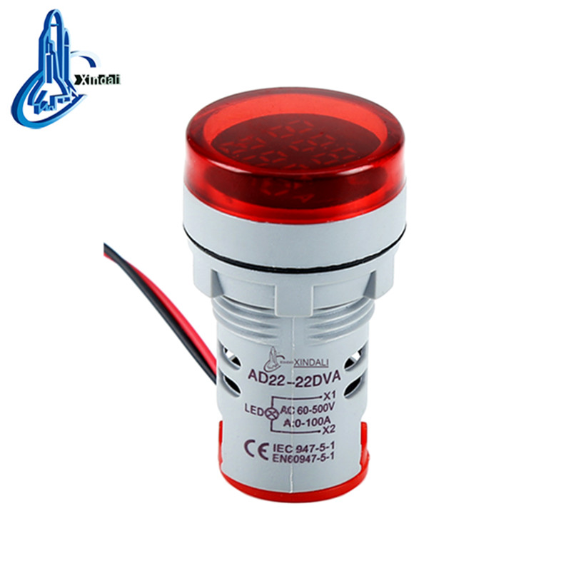 AC Digital Indicator Lamp Voltmeter with LED Display