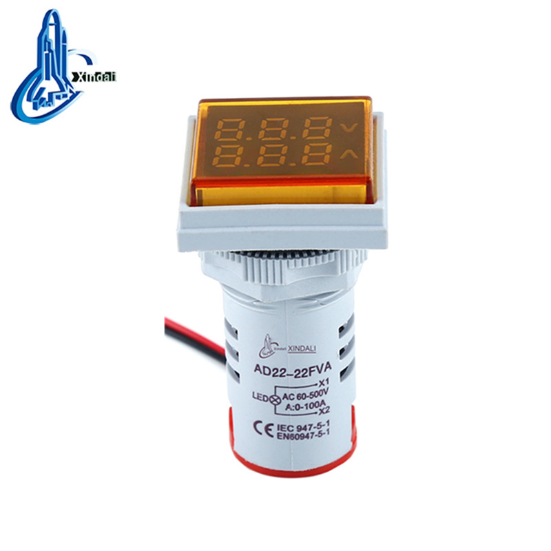 22mm AC Digital Voltmeter Ammeter LED Indicator