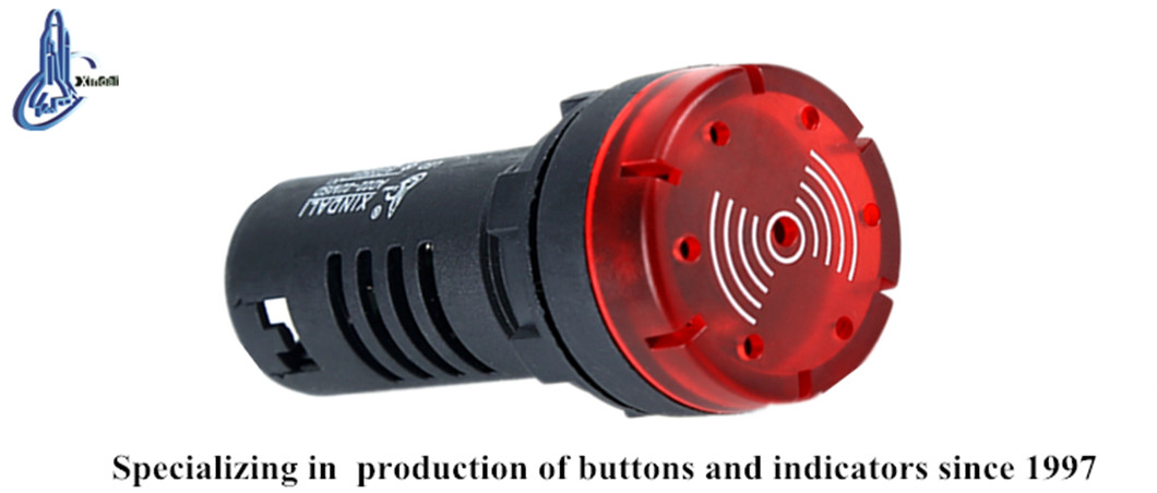 AD22-22MSD LED signal lamp with integrated buzzer