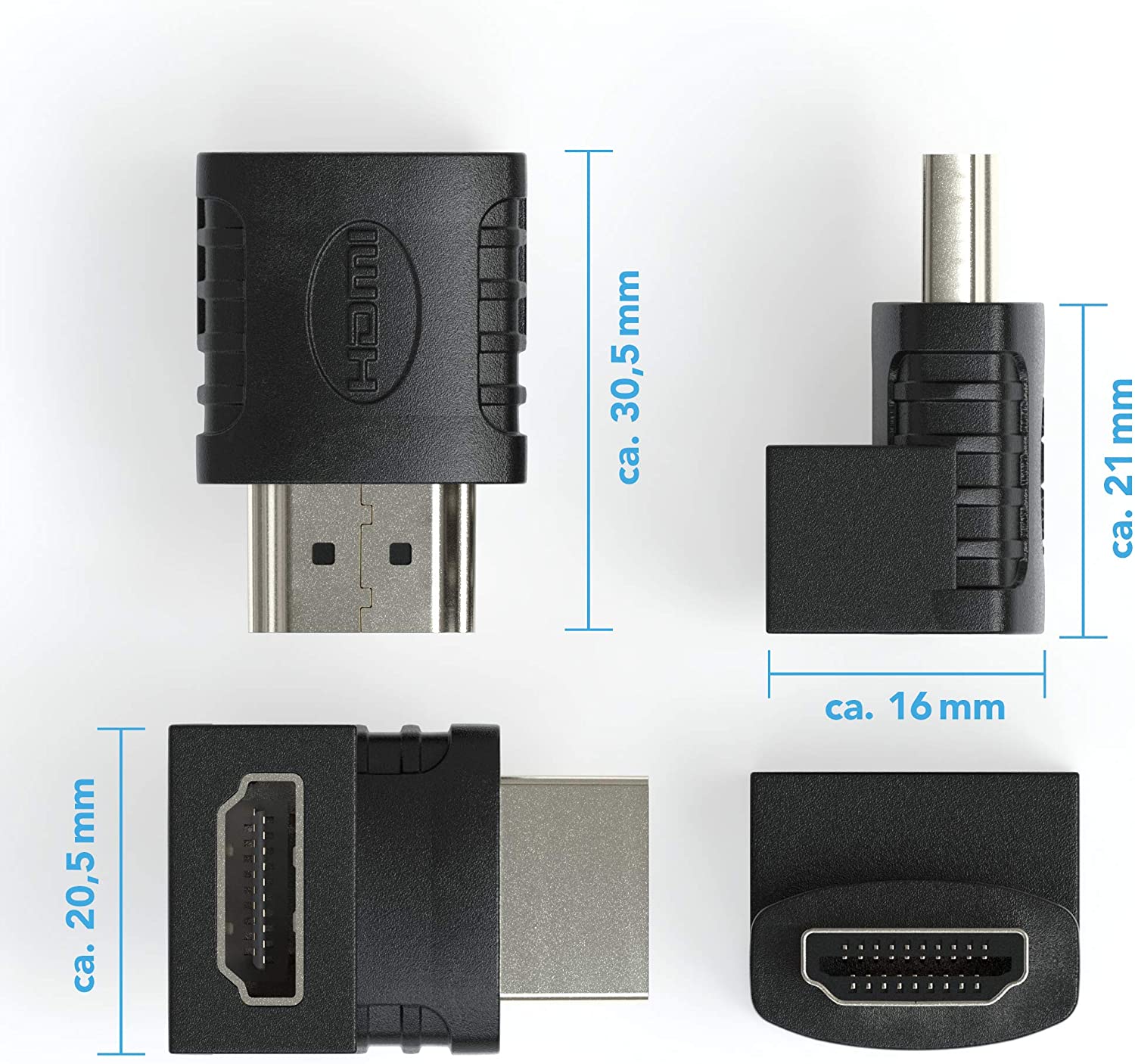 HDMI Male to Female Angle Adapter