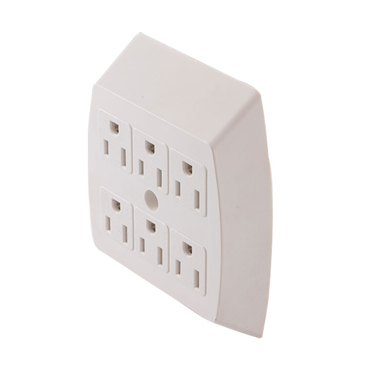 Wall Mount Six-Outlet AC Power Adapter