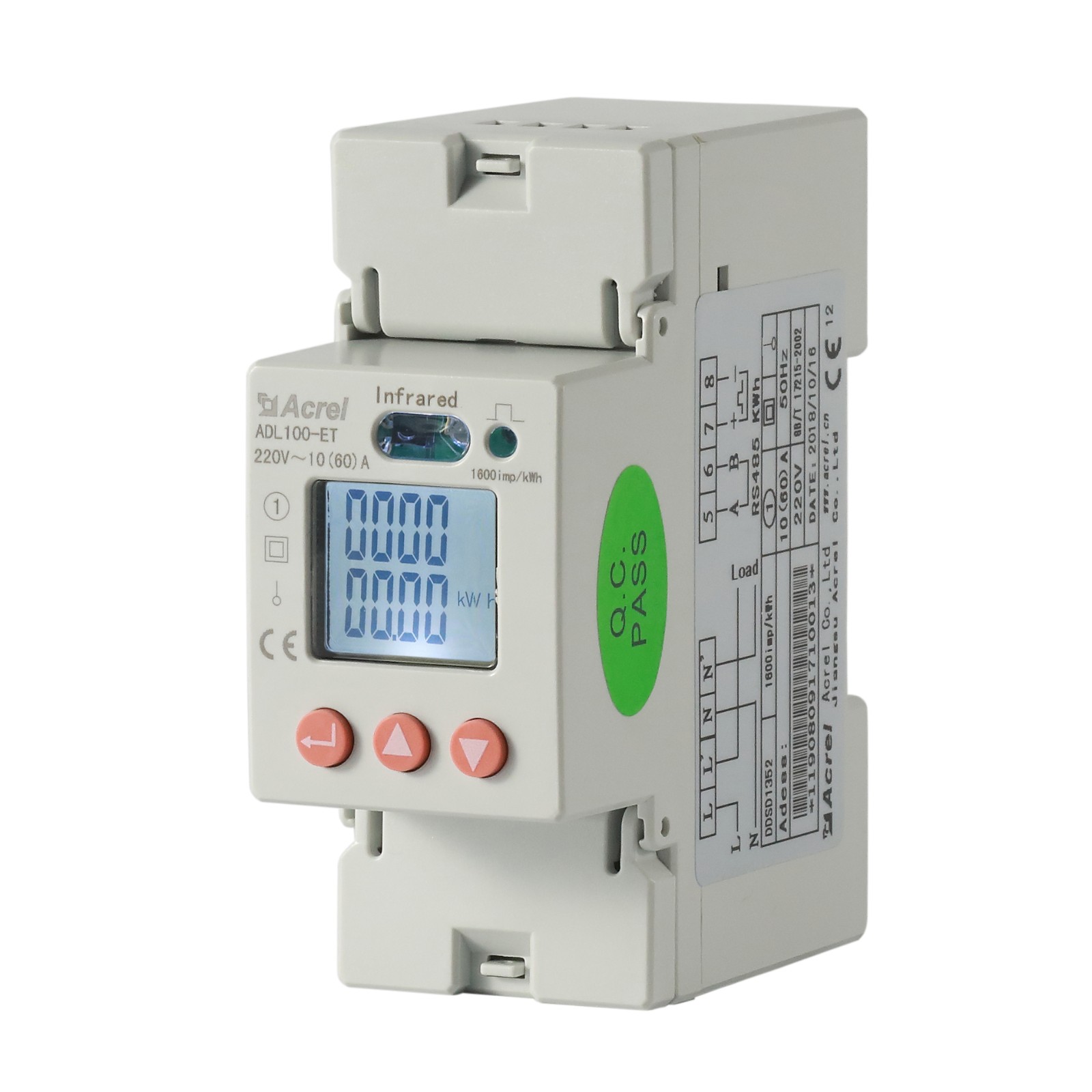 ADL100-ET Din Rail Single Phase Electricity Energy Meter - Image 2
