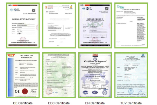 Regulatory and safety certifications for the electric motorcycle