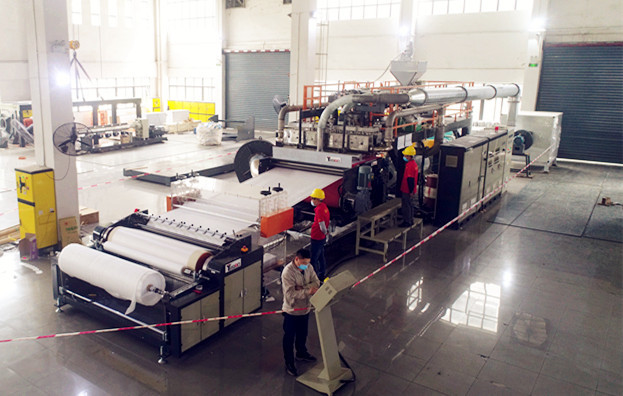 Meltblown non-woven fabric production line diagram
