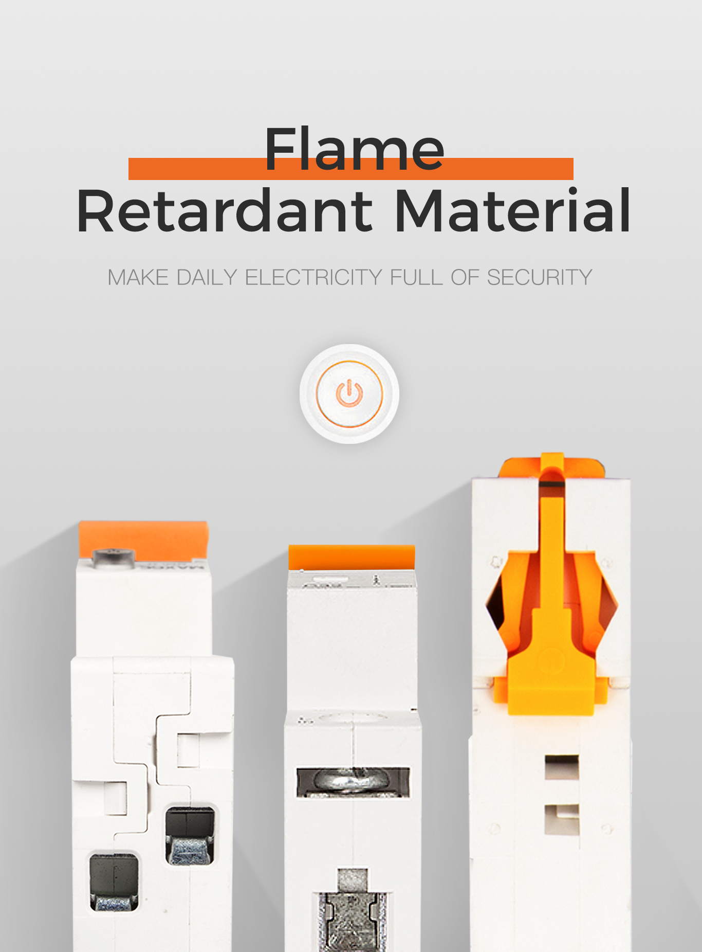 Flame retardant material illustration