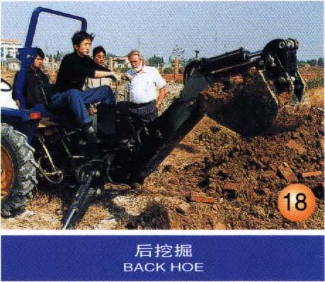 Tractor-Mounted Agricultural Backhoe Attachment