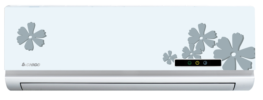 Wall-Mounted Split Air Conditioner with Floral Design