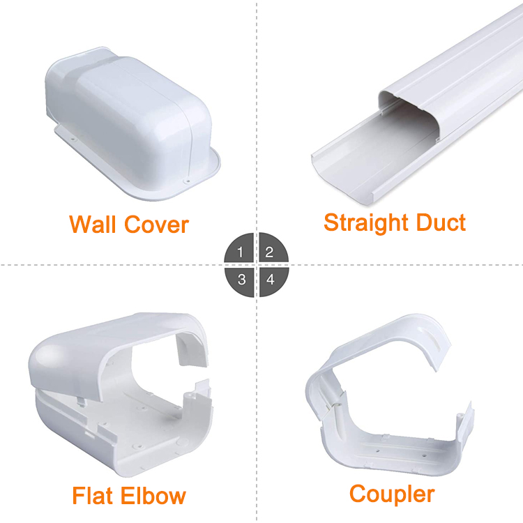 Air conditioner PVC duct tube for HVAC line set cover kits ac pipe cover - Image 2