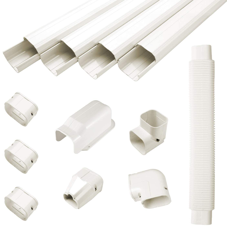 HVAC line set cover kit assembly