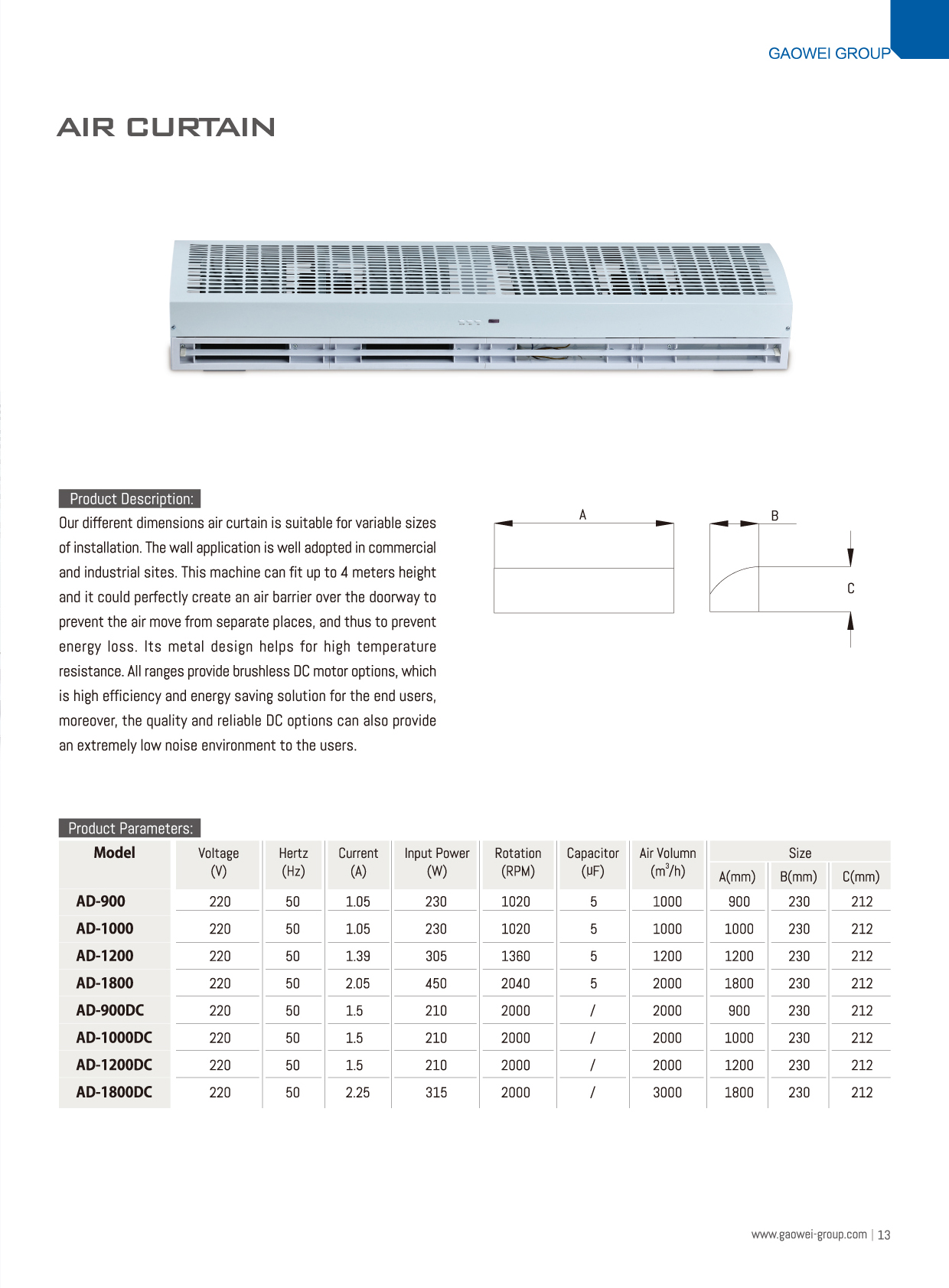 Commercial Air Curtain