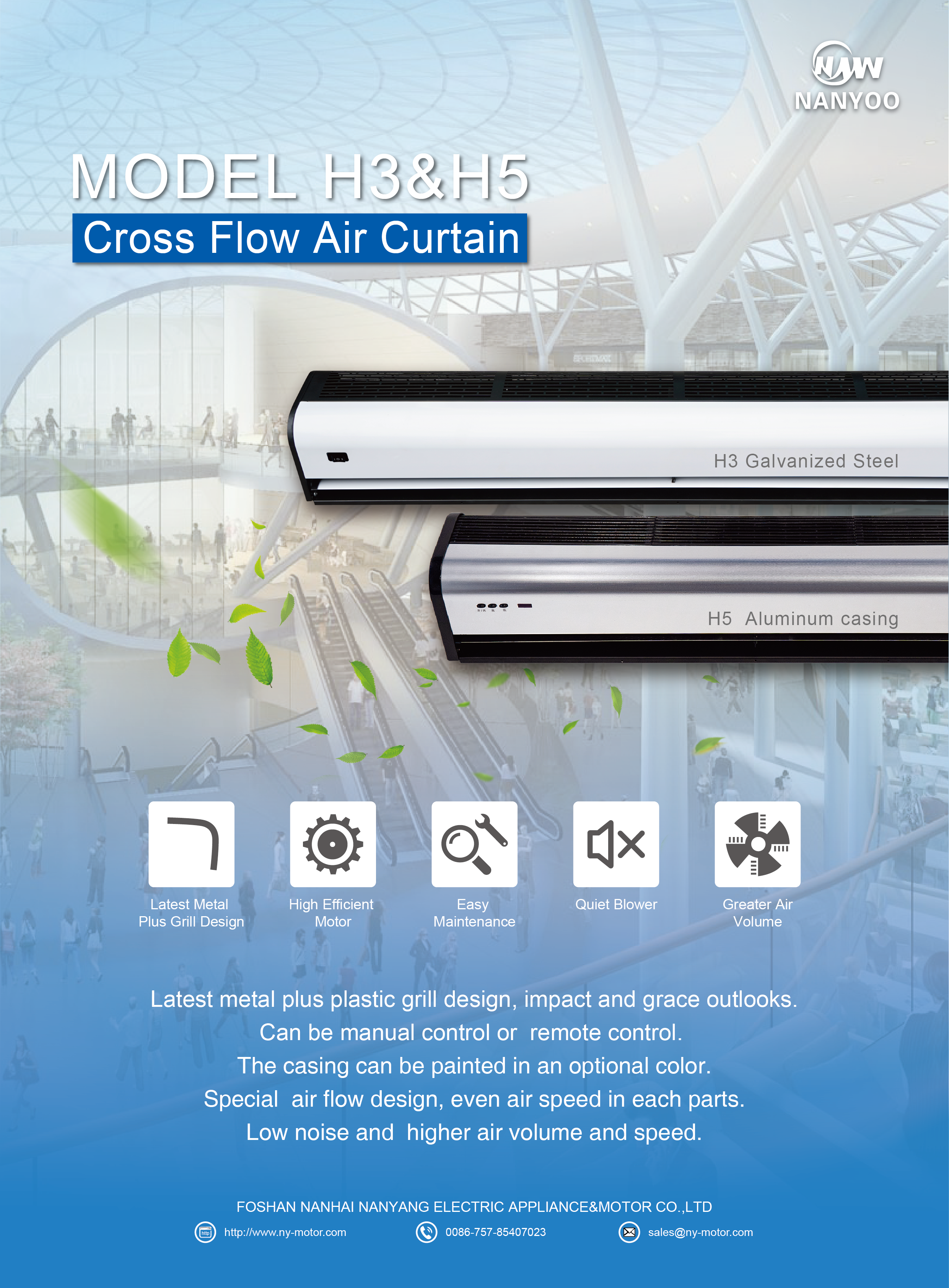 Cross Flow Air Curtain Design Features