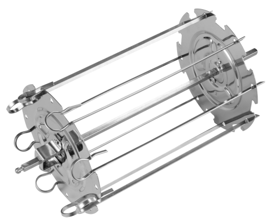 Rotisserie skewer cage