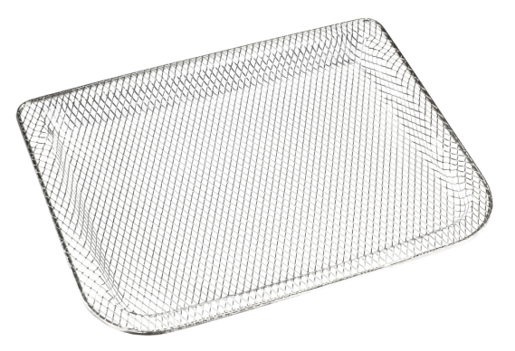 Rectangular woven metal air fryer basket