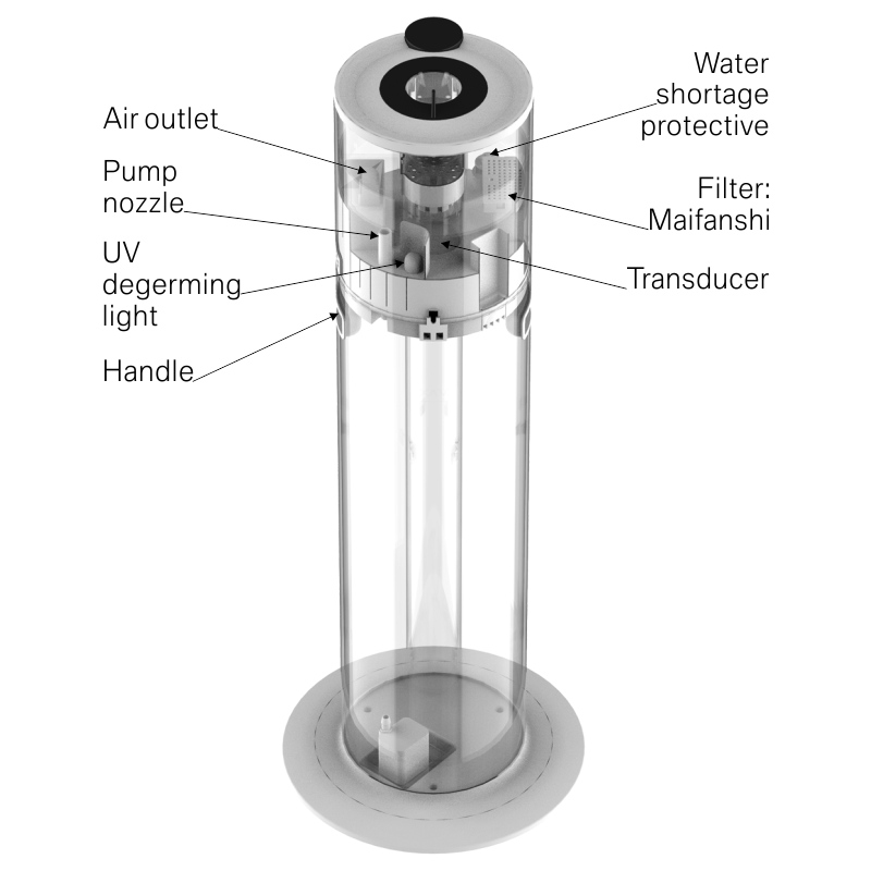 Digital Display Air Humidifier with Remote Control
