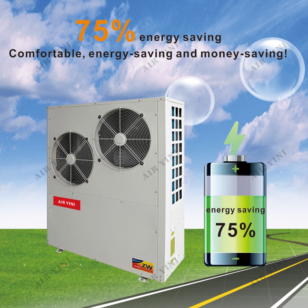 Air Source to Water Heat Pump for Heating and Cooling