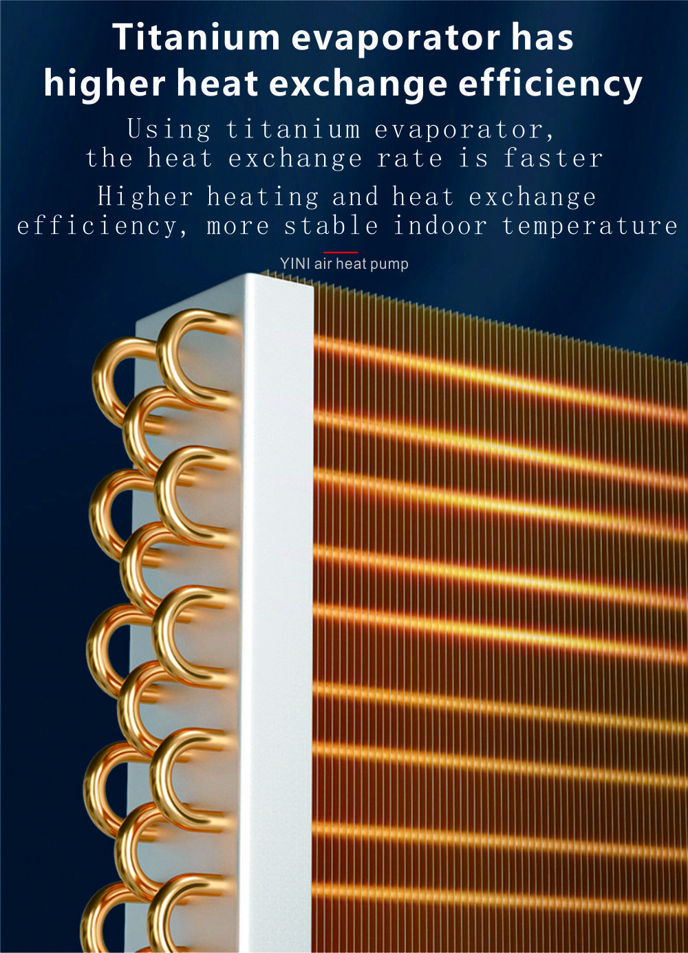 Titanium evaporator for high heat exchange efficiency