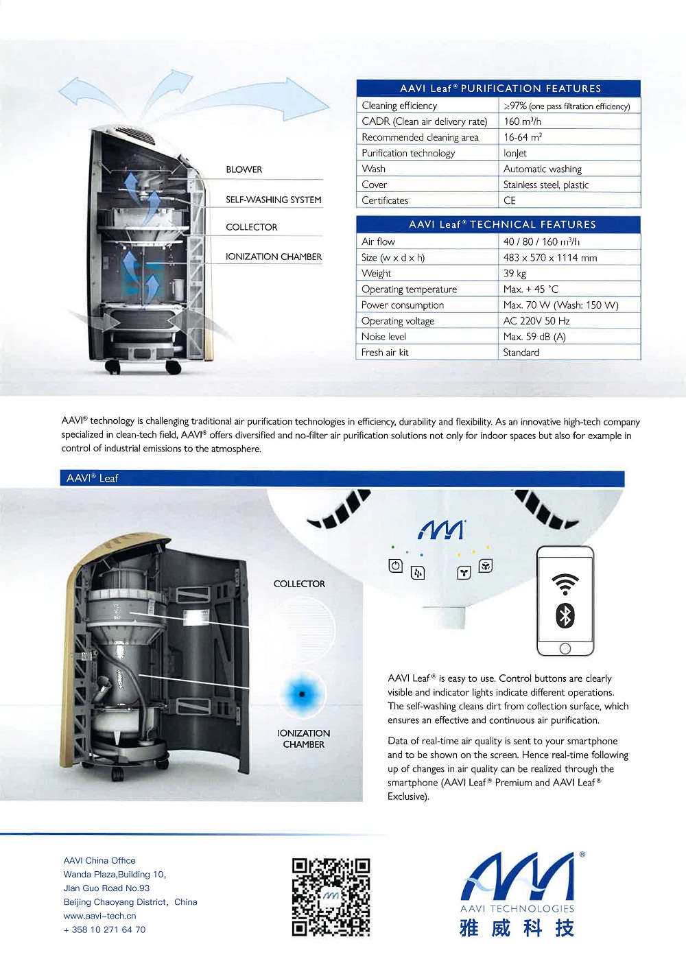 Internal technology diagram showing Ionjet and self-washing system