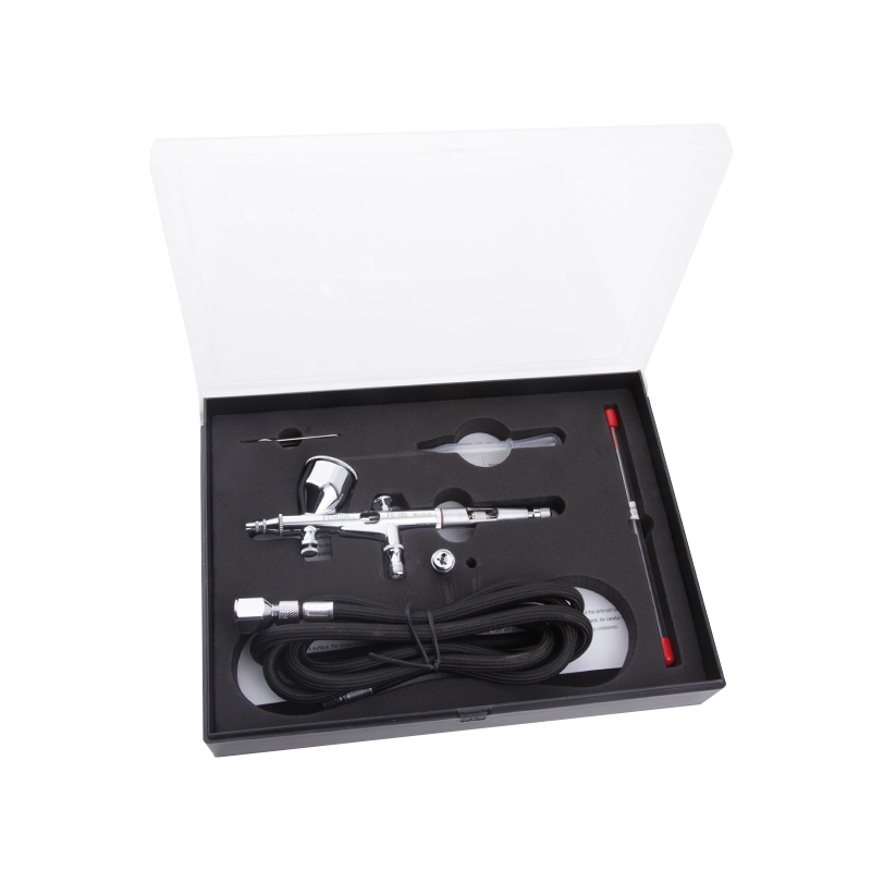 Dual-Action Gravity Feed Airbrush Kit with Accessories