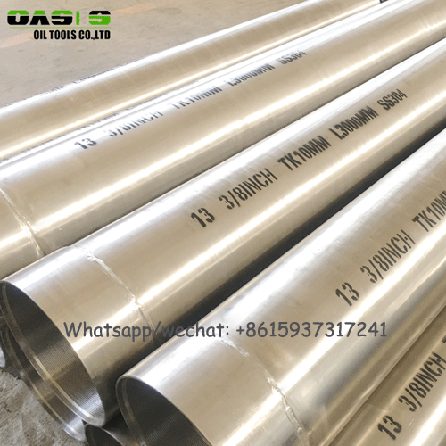 Large diameter 13 3/8 inch stainless steel casing with thread coupling