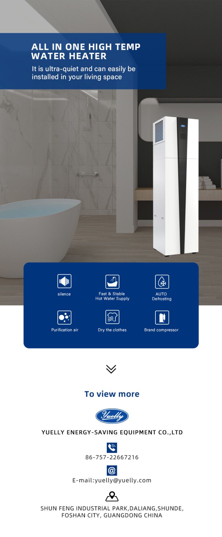 All-in-One High Temperature Water Heater Features