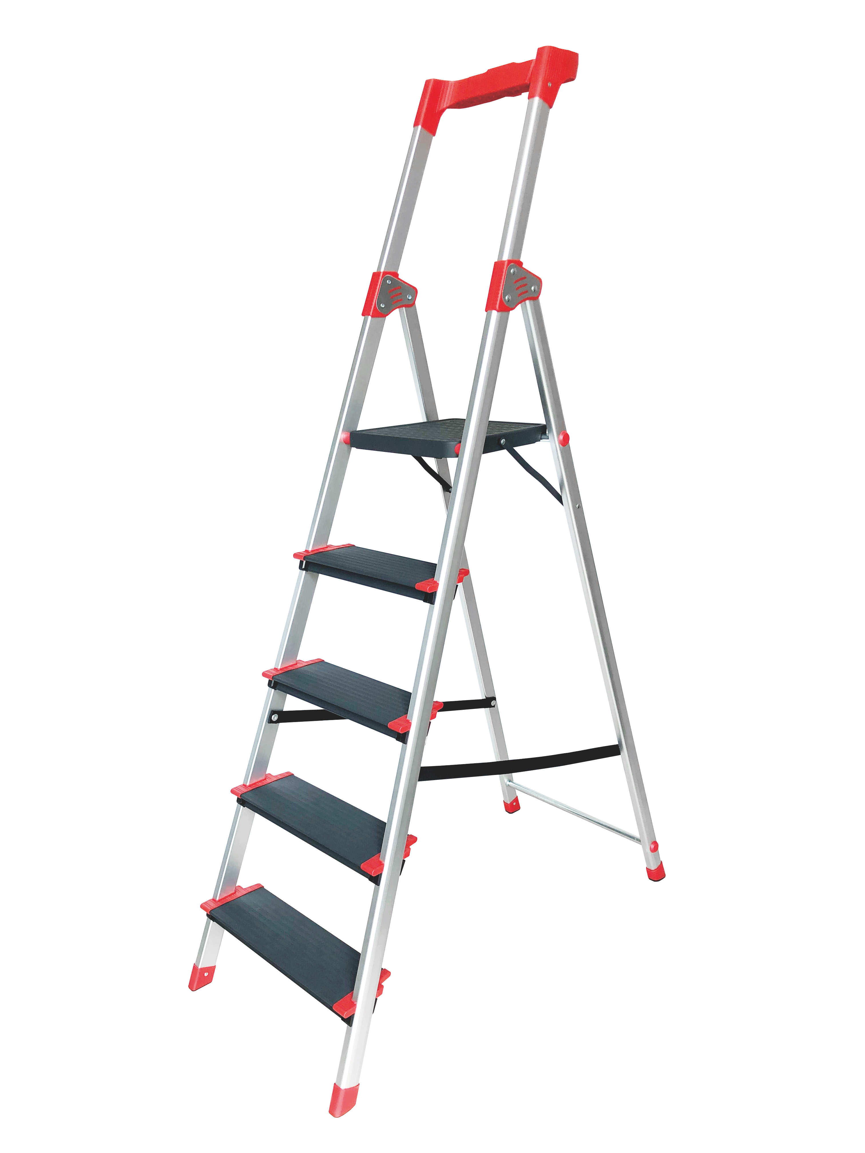 Aluminum 5-Step Ladder with Tool Tray
