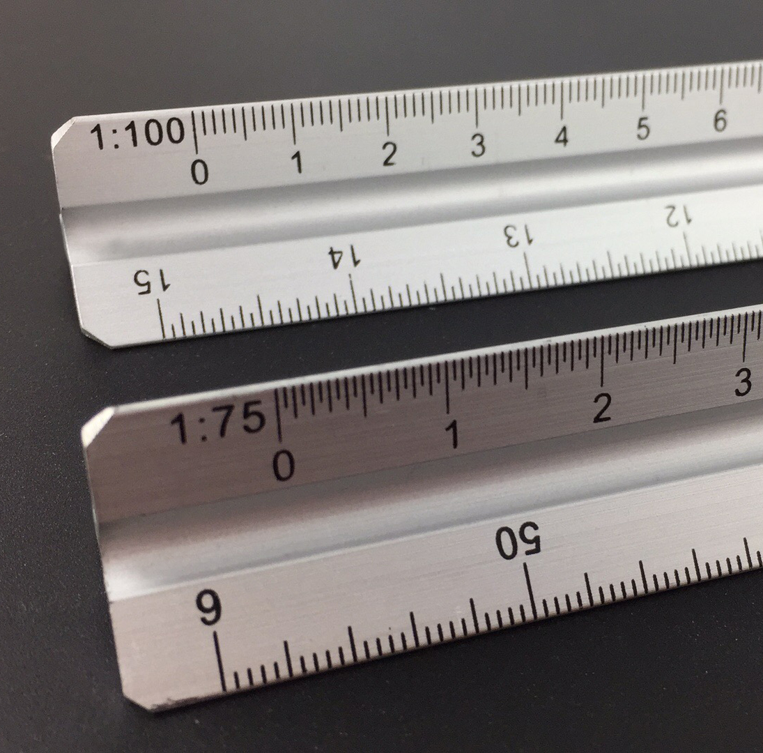 Triangular Aluminium Scale Ruler